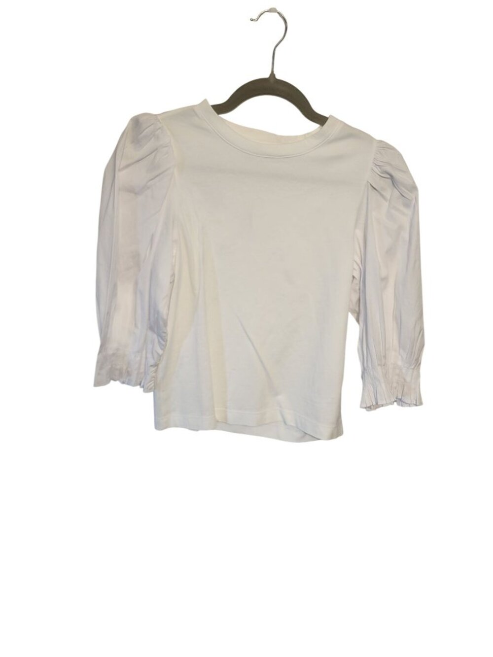 Madewell White Puff-Sleeve Cotton Top XS Womens Casual Lightweight Shirt